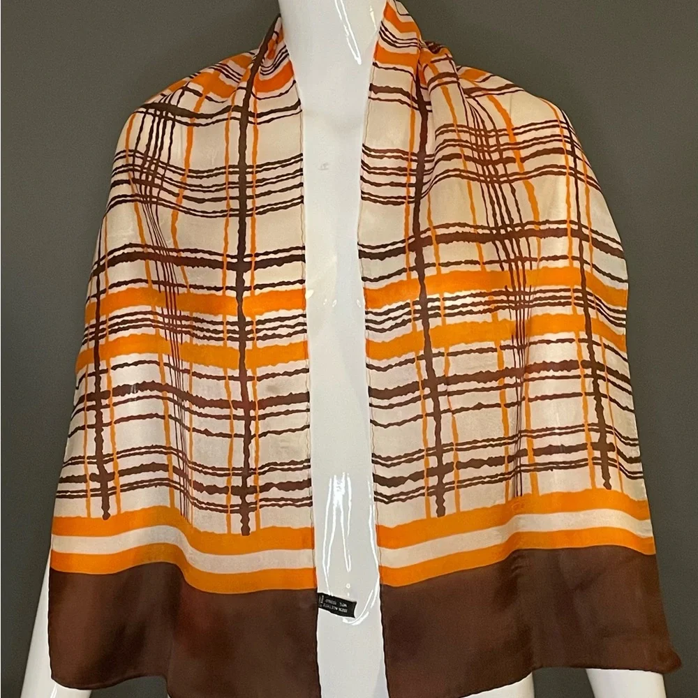 Super Cute Vintage Scarf 12 In by 52 In Fair Condition Made in Japan